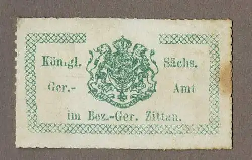 Siegelmarke Gericht Sachsen: Königl. Sächs. Ger.-Amt im Bez.-Ger. Zittau.
