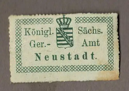 Siegelmarke Gericht Sachsen: Königl. Sächs. Ger.-Amt Neustadt.