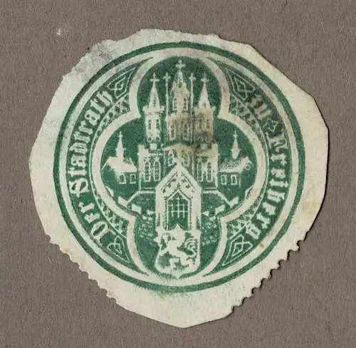 Siegelmarke Sachsen: Der Stadtrath zu Freiberg