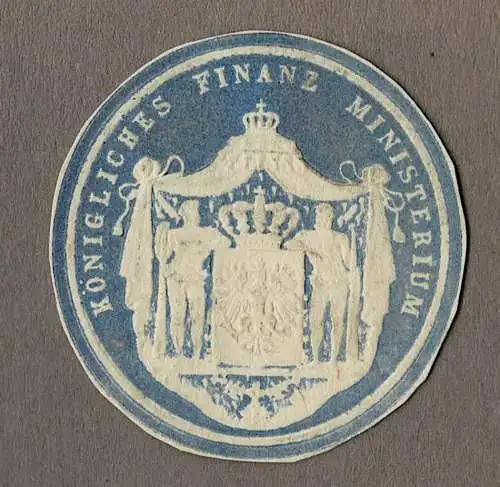 Briefsiegel Preußen: KÖNIGLICHES FINANZ MINISTERIUM