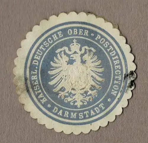 Siegelmarke KAISERL. DEUTSCHE OBER-POSTDIRECTION DARMSTADT