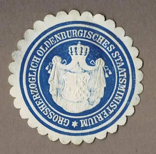 Siegelmarke GROSSHERZOGLICH OLDENBURGISCHES STAATSMINISTERIUM