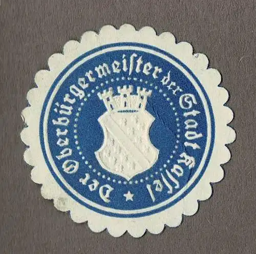 Siegelmarke Hessen: Der Oberbürgermeister der Stadt Kassel