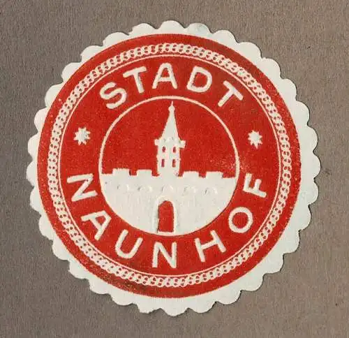 Siegelmarke Sachsen: STADT NAUNHOF