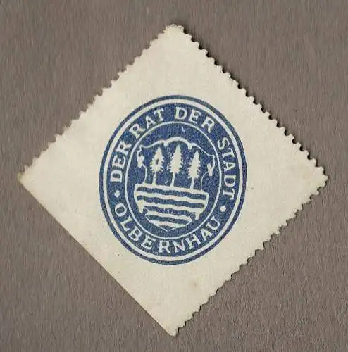Siegelmarke Sachsen: DER RAT DER STADT OLBERNHAU (Erzgebirge), gedruckt