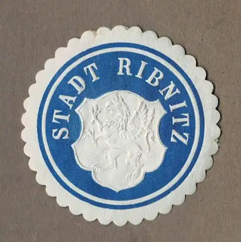 Siegelmarke Mecklenburg: STADT RIBNITZ
