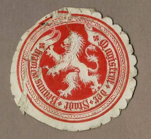 Siegelmarke: Magistrat der Stadt Braunschweig
