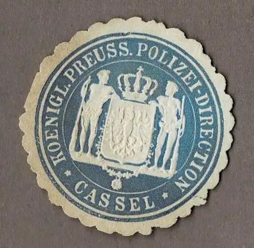 Siegelmarke Preußen: KOENIGL. PREUSS. POLIZEI-DIRECTION CASSEL (Kassel)