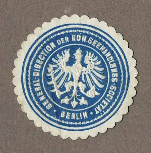 Siegelmarke Preußen: GENERAL-DIRECTION DER KÖN. SEEHANDLUNGS-SOCIETÄT BERLIN