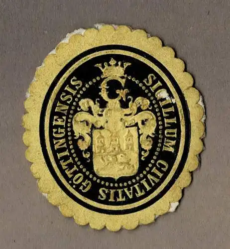 Siegelmarke Göttingen: SIGILLUM CIVITATIS GÖTTINGENSIS