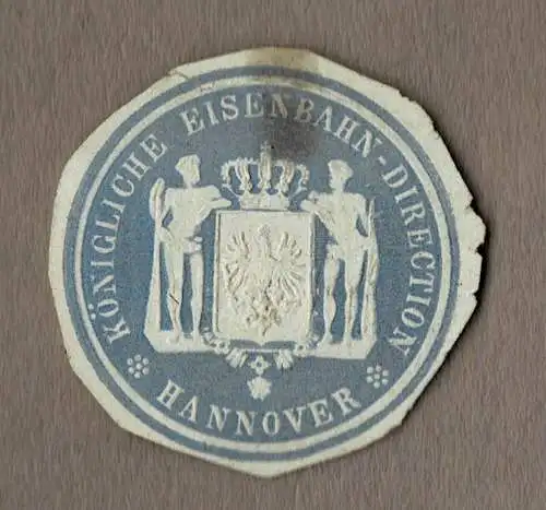 Siegelmarke Preußen / KPEV: KÖNIGLICHE EISENBAHN-DIRECTION HANNOVER