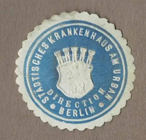 Siegelmarke STÄDTISCHES KRANKENHAUS AM URBAN BERLIN / DIRECTION