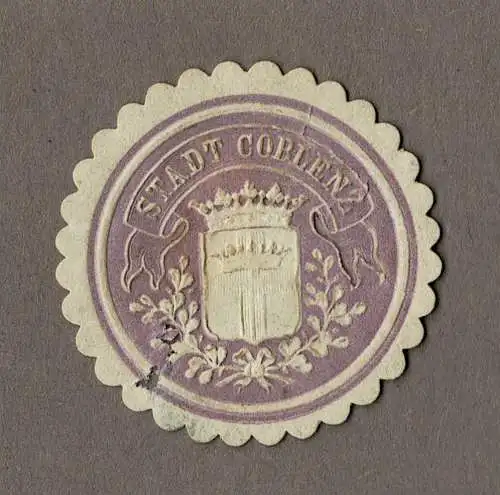 Siegelmarke STADT COBLENZ (Koblenz)