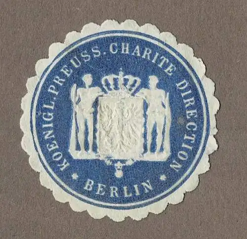 Siegelmarke Preußen: KOENIGL. PREUSS. CHARITE DIRECTION BERLIN