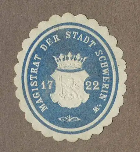 Siegelmarke Posen: MAGISTRAT DER STADT SCHWERIN A/W (an der Warthe / Skwierzyna)