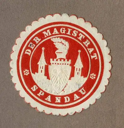 Siegelmarke Preußen / Berlin: DER MAGISTRAT SPANDAU