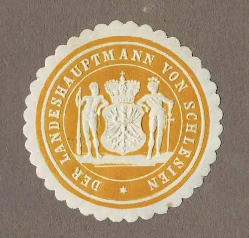 Siegelmarke Preußen: DER LANDESHAUPTMANN VON SCHLESIEN