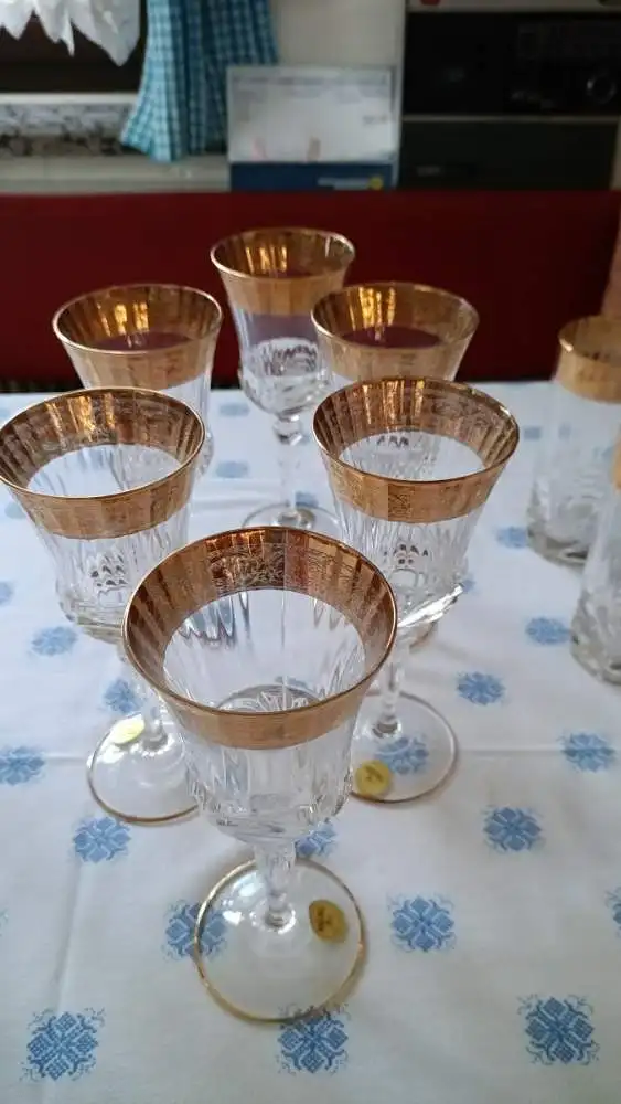 Exklusives Venizianisches Kristallglas-Set 37-teilig | 24% Bleikristall | Echtgolddekor | Karaffe & Gläser (neuer Preis) 3