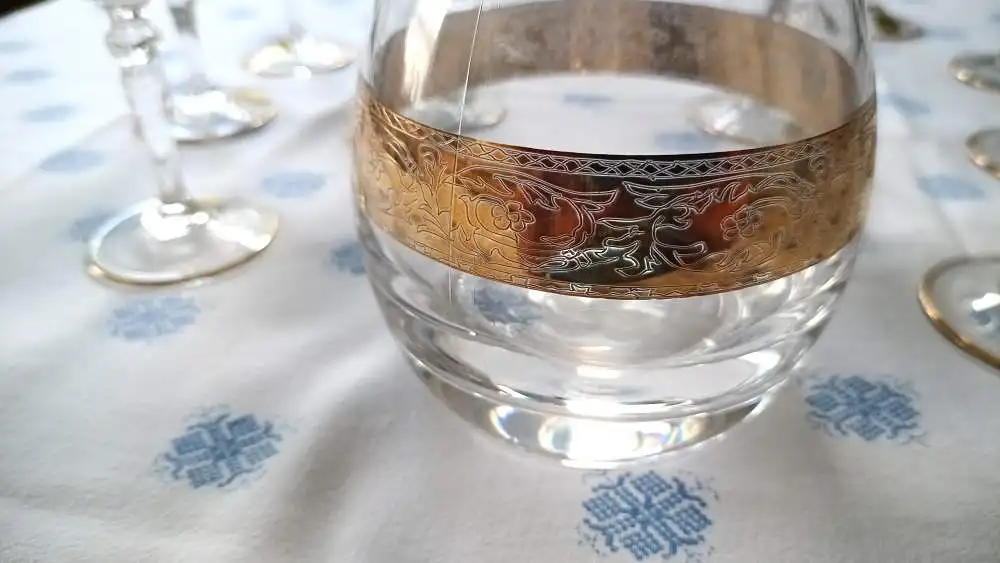 Exklusives Venizianisches Kristallglas-Set 37-teilig | 24% Bleikristall | Echtgolddekor | Karaffe & Gläser 7