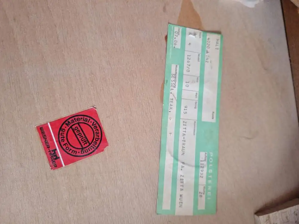 8 Stk. HALI / Wiesner & Hager Vintage Sessel - Teak-/ Buche-Massivholz & grüner Cord - 60/70er Jahre - Top Zustand 7