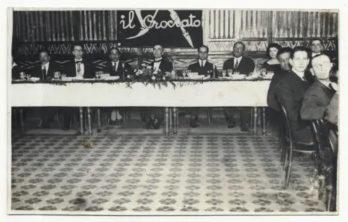 FOTO, ROM 1921, RENAISSANCE-BANKETT IM RESTAURANT ROSETTA m