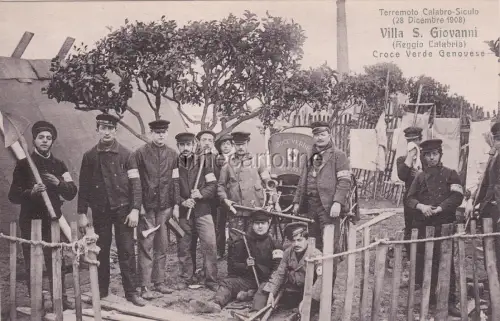 * VILLA SAN GIOVANNI - Erdbeben Kalabrien Sizilien 1908 - Genuesisches Grünes Kreuz