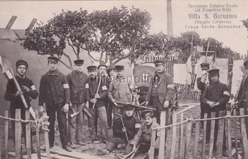 * VILLA SAN GIOVANNI - Erdbeben Kalabrien Sizilien 1908 - Genuesisches Grünes Kreuz