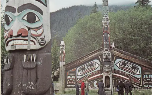 * KETCHIKAN - Totem Bight Park, Indianercamping 1978