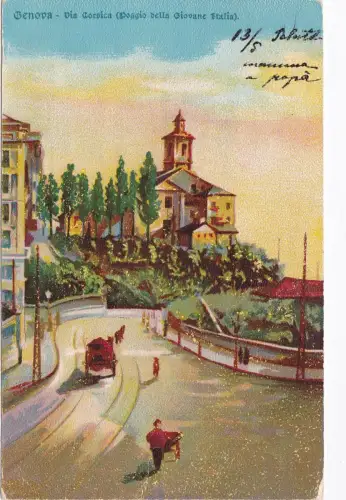 #GENUA gezeichnet: VIA CORSICA - Aufl. J.R.N. RETRO 'UNIVERSAL POSTUNION'