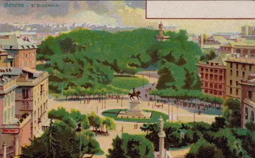 #GENOVA dis.: L'ACQUASOLA (2) - Aufl. J.R.N. RETRO UNIVERSAL POSTAL UNION