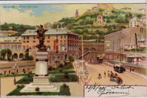 #GENUA dis.: PIAZZA PRINCE - Aufl. J.R.N. RETRO 'POSTVEREIN ...