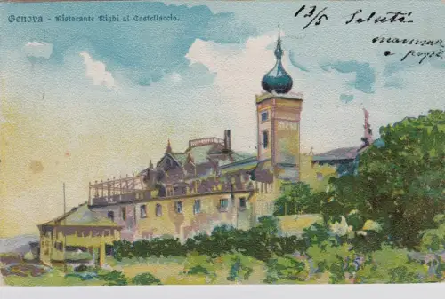 #GENUA dis.: RIST. RIGBI AL CASTELLACCIO - Aufl. J.R.N. RETRO 'POSTVEREIN ..