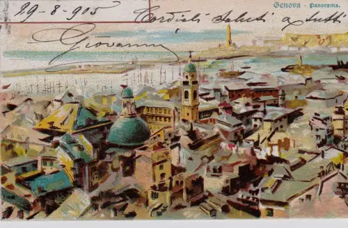 #GENOVA dis.: PANORAMA - Aufl. J.R.N. RETRO UNIVERSAL POSTAL UNION
