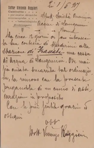 # MONTE COMPATRI: Dr. RUGGERI Kopfstück - Klinische Analysen...