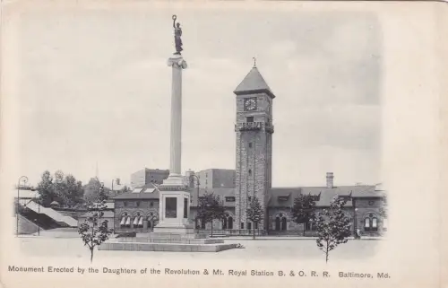 * BALTIMORE - Denkmal errichtet von den Töchtern der Revolution, Royal Station