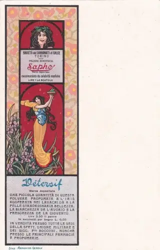 * WERBUNG - Sapho Zahnpasta Pulver 1900 Turin Liberty