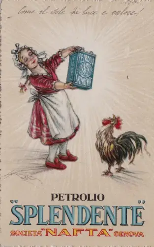 # WERBUNG - ÖL 'SPLENDENTE' - GENUA - dis. SCHLÄGER
