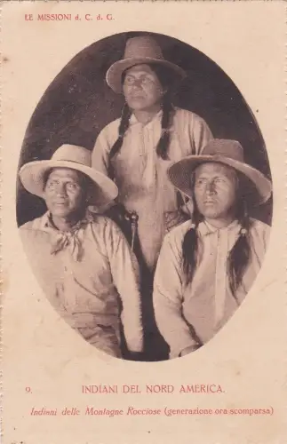* NATIVE AMERICAN INDIANS - Italian Missions - Indians of North America Rocky M.