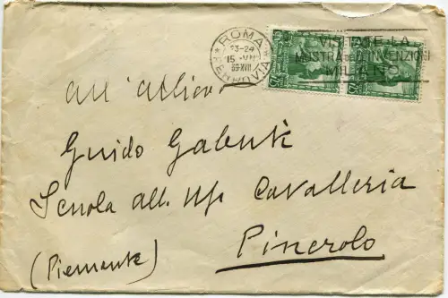 KÖNIGREICH, AUS ROM, 1939, ANN. ERFINDUNGEN ZEIGEN, PAAR C25 PROCL. IMPERO DANTE m