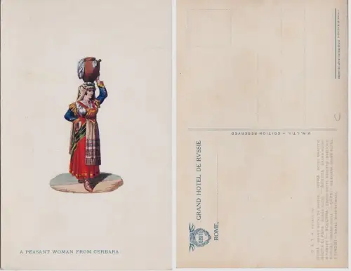 # CERBARA: DORFKOSTÜM - Karte. a kura GRAND HOTEL DE RUSSLAND