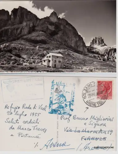 # RIFUGIO RODA DI VAEL / CROZ DI S. GIULIANA WITH INTERESSANT ANNULLIERUNG BZ Suc.4 ..