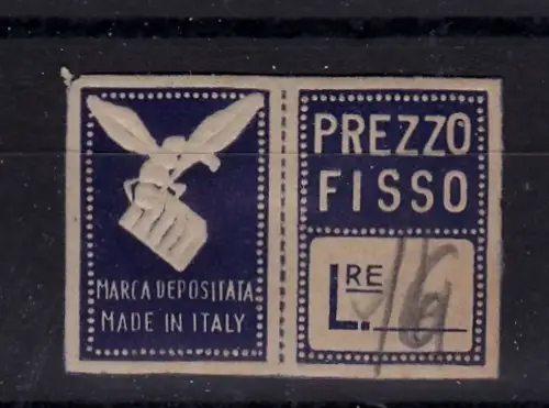 # KLEINES ETIKETT PERUGINA - 1948 FESTPREIS Biene und Tafel Schokolade dis