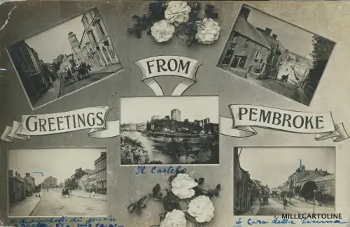 WALES - Pembroke - Grüße aus Pembroke 1908