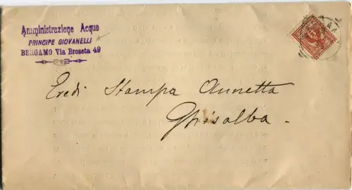 BERGAMO, FALTBARES DENKMAL AMM.NE WASSER PRINZ GIOVANELLI, 1903 m