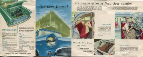 WERBEMAPPE, PRÄSENTATION DES NEUWAGENS FORD CONSUL m