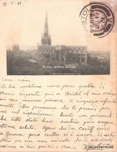 ENGLAND - Bristol - St. Mary Redcliffe 1891 (Court Size)