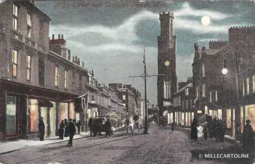 SCHOTTLAND - Ayr - High Street and Wallace Tower 1905