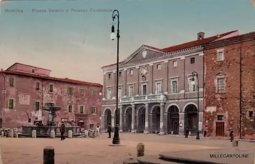 # MATELICA: PIAZZA VALERIO E PALAZZO MUNIPALE 1912