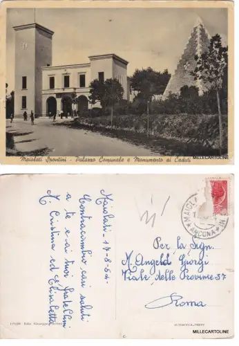 # MAIOLATI SPONTINI: STADTPALAST UND DENKMAL. AI CADUTI 1954