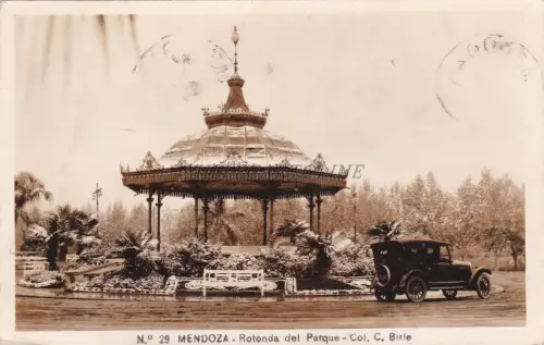 ARGENTINIEN - Mendoza - Rotonda del Parque - Col. C.Birle - Fotopostkarte 1934